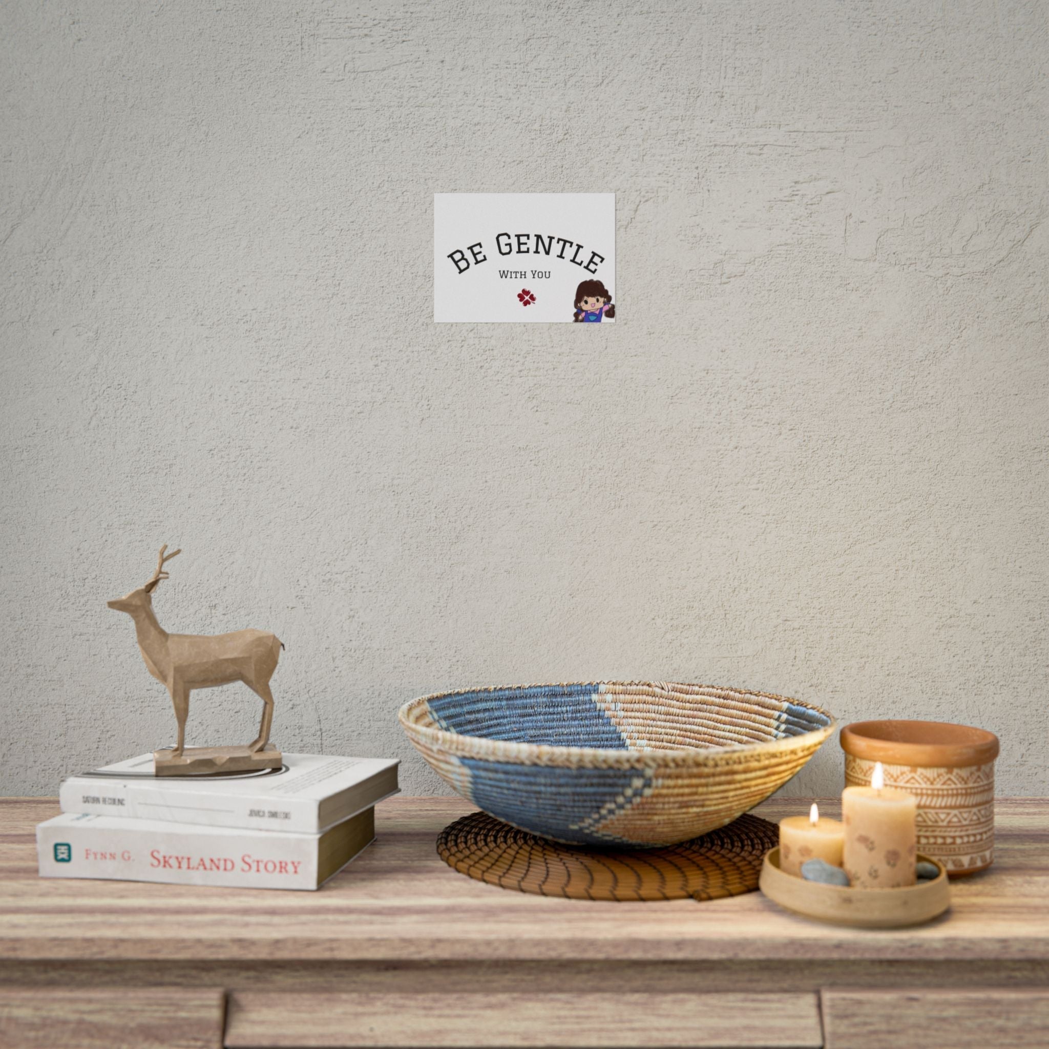 Affiche "Be Gentle With You" — Art mural bienveillant | Mind N Glow